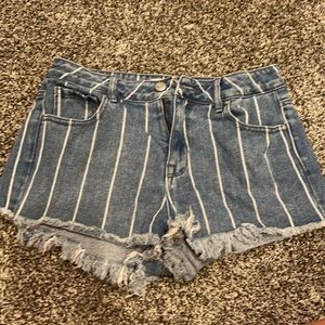 Pacsun High Rise Pinstripe Shorts